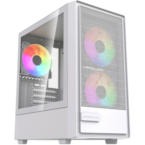 Компьютерный корпус Powercase Mistral SM02 TG ARGB White (CMMSM02W-A3)