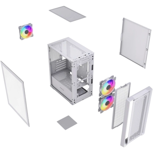 Компьютерный корпус Powercase Mistral SM04 TG ARGB White (CMMSM04W-A3)