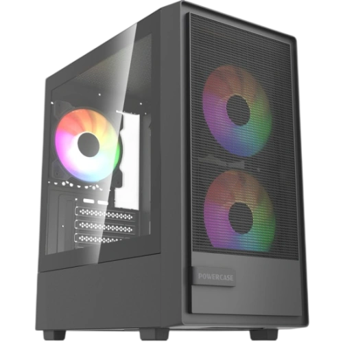Компьютерный корпус Powercase Mistral SM02 TG ARGB Black (CMMSM02B-A3)