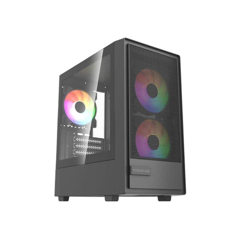 Компьютерный корпус Powercase Mistral SM02 TG ARGB Black (CMMSM02B-A3)