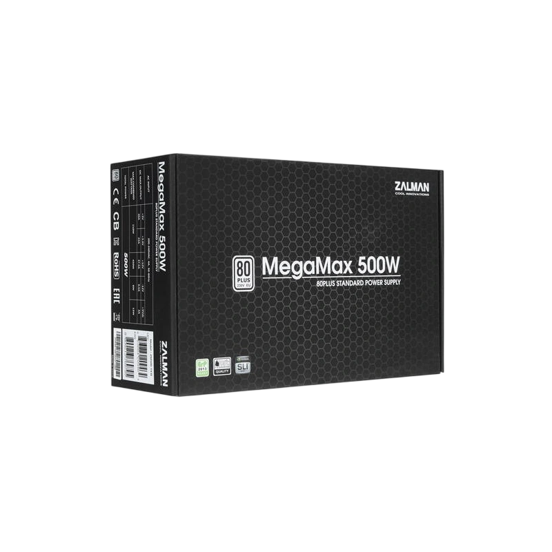 Блок питания Zalman 500W MegaMax (ZM500-TXII) документация, кабельные стяжки, комплект крепежа