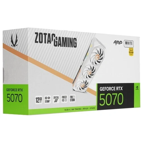 Видеокарта ZOTAC (ZT-B50700Q-10P) GeForce RTX 5070 12GB Twin Edge OC White ED PREMIUM PACK