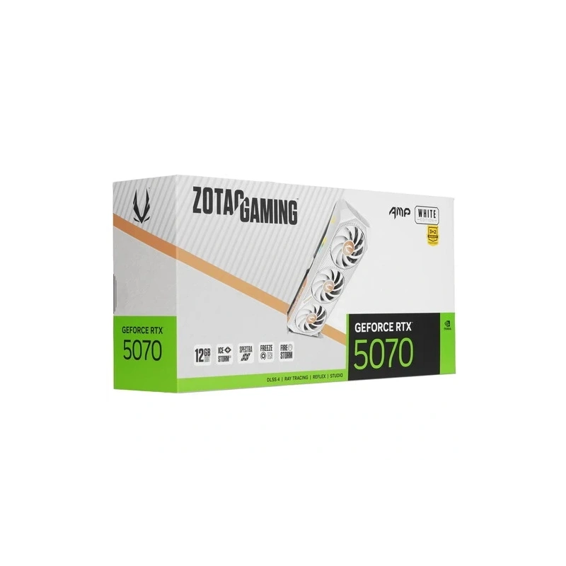 Видеокарта ZOTAC (ZT-B50700Q-10P) GeForce RTX 5070 12GB Twin Edge OC White ED PREMIUM PACK
