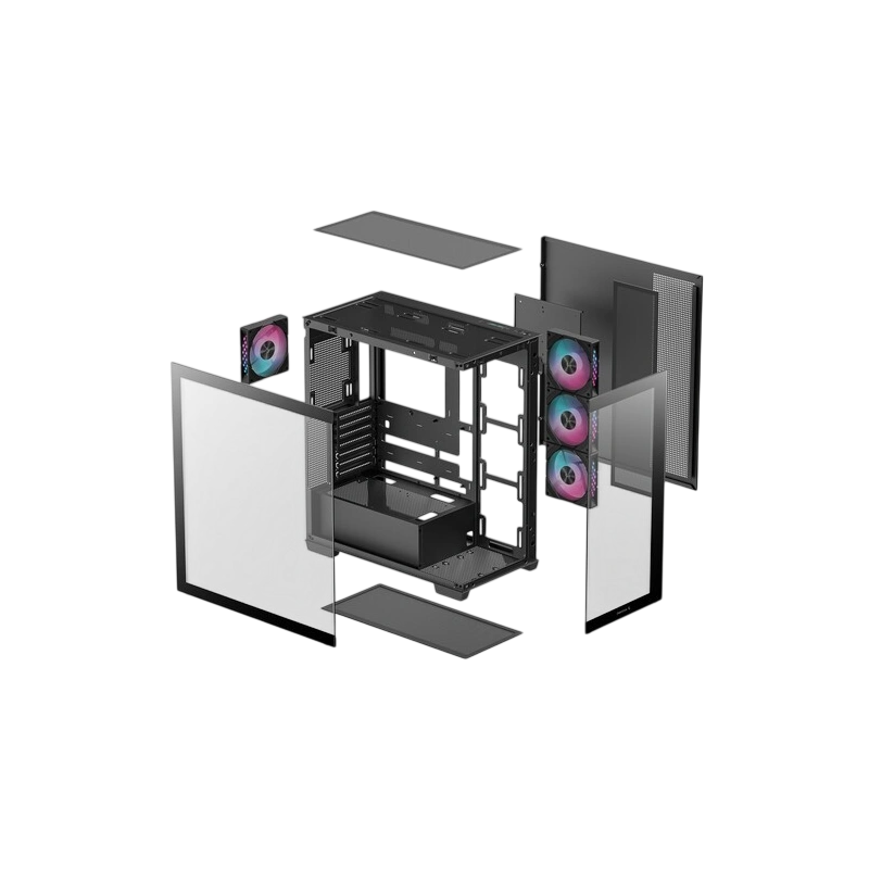 Компьютерный корпус Deepcool CG580 4F Chamber RGB Black (R-CG580-BKADA4-G-1)