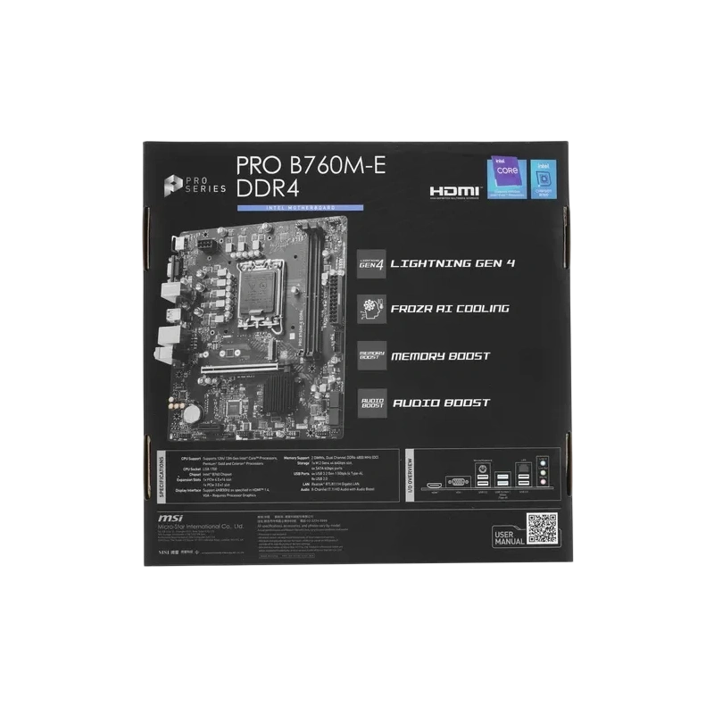 Материнская плата MSI PRO B760M-E DDR4