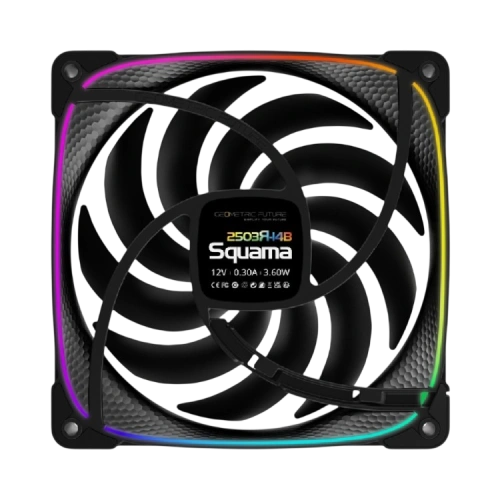 Вентилятор для корпуса Geometric Future Squama 2503RB-14 Reverse ARGB Black (1F2503R114000)