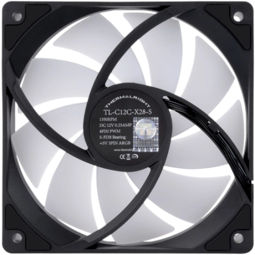Вентилятор для корпуса Thermalright TL-C12C-X28-S ARGB Black (TRTLC12CX28S)