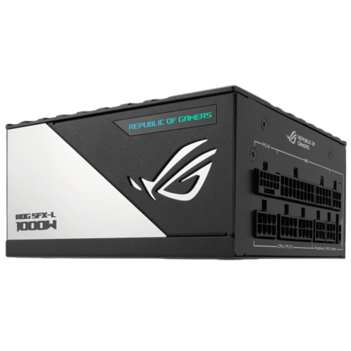 Блок питания ASUS 1000W ROG-LOKI-1000P-SFX-LGAMING (90YE00N1-B0NA00) адаптер SFX-ATX, документация, кабель синхронизации RGB-подсветки, комплект кабелей