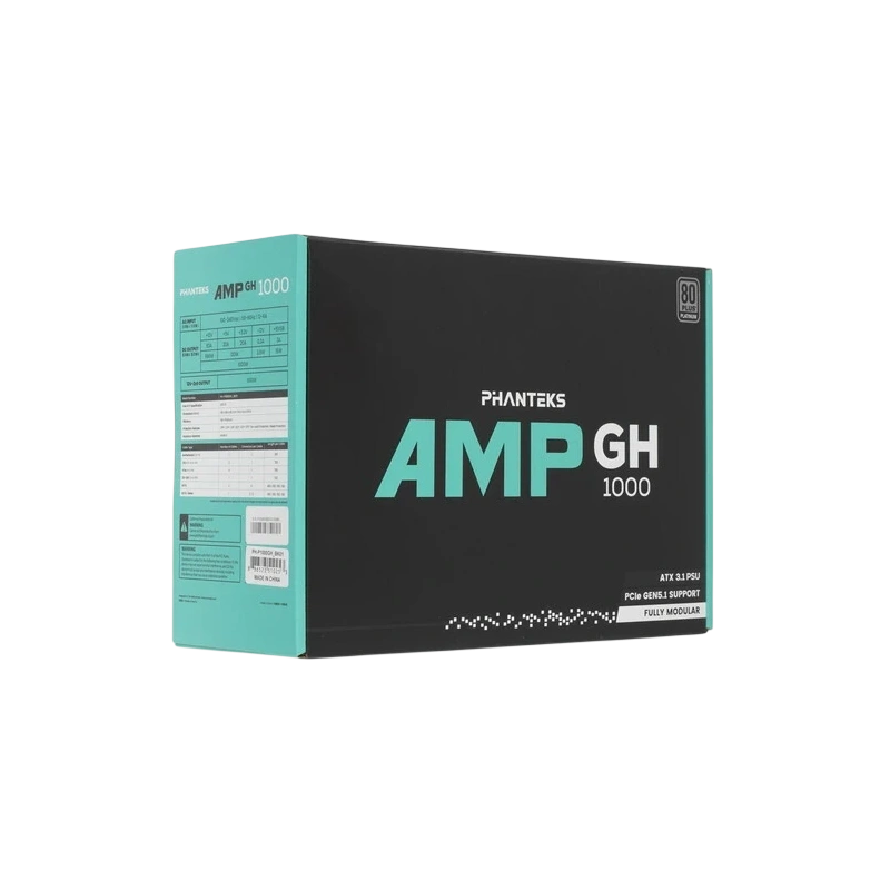 Блок питания PHANTEKS 1000W AMP GH (PH-P1000GR_BK01) 16 Pin (PCIe 5.1 Connector Cable Details) документация, комплект кабелей, комплект крепежа