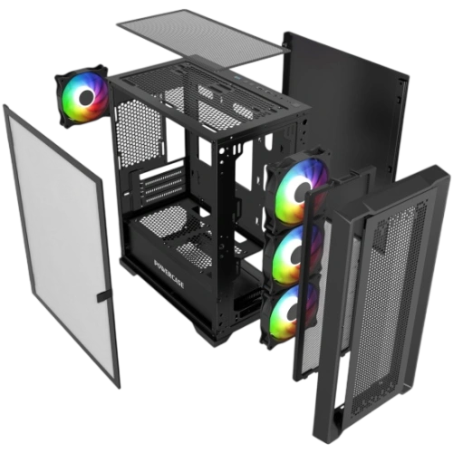 Компьютерный корпус Powercase ByteFlow Micro TG ARGB Black (CAMBFB-A4) документация