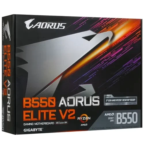 Материнская плата Gigabyte B550 AORUS ELITE V2 x кабель SATA