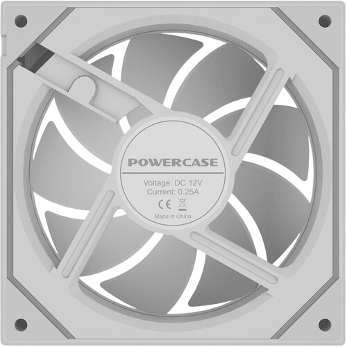 Вентилятор для корпуса Powercase (M52-12W ARGB) White комплект крепежа
