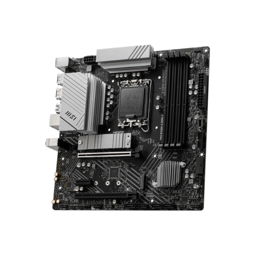 Материнская плата MSI PRO B760M-A DDR4 II документация, задняя планка, кабель SATA, крепеж для разъема M.2