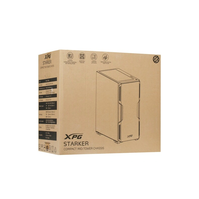 Компьютерный корпус ADATA XPG STARKER ARGB TG Black (STARKER-BKCWW)