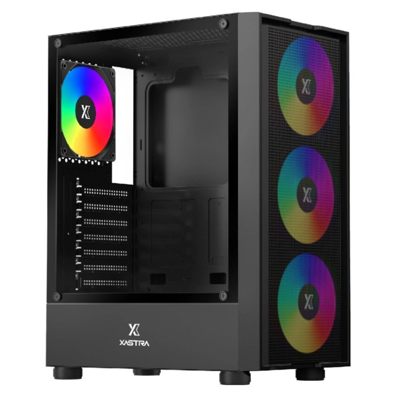 Компьютерный корпус XASTRA A301 4FRGB Black (A301-BK-FC120FRGB-4F-GL)