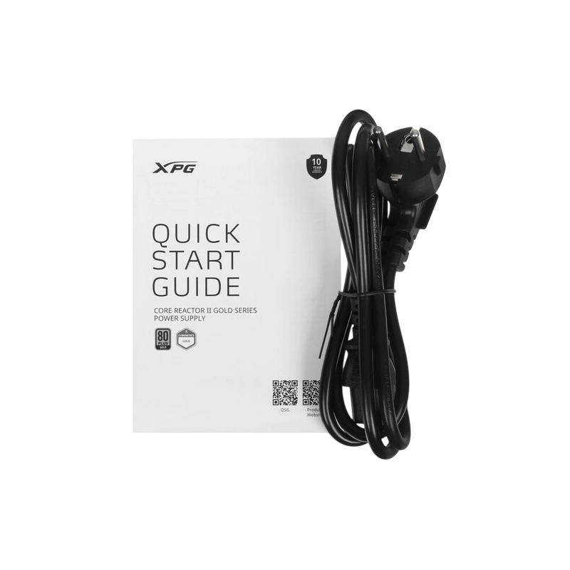 Блок питания ADATA XPG 1200W CORE REACTOR II 1200 (COREREACTORII1200G-BKCEU) 16 Pin (PCIe 5.0 Connector Cable Details) документация, комплект кабелей