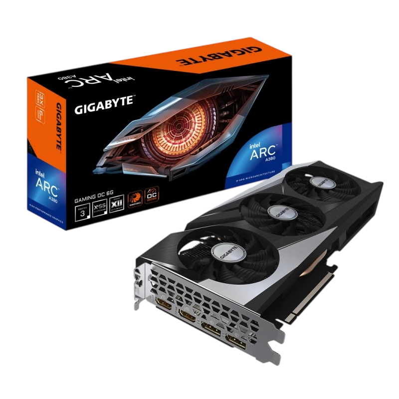 Видеокарта Gigabyte (GV-IA380GAMING OC-6GD) Intel Arc A380 6GB GAMING OC