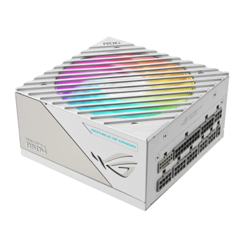Блок питания ASUS 850W ROG-LOKI-850P-WHITE-SFXL-GAMING RGB White (90YE00N2-B0NA00) 16 Pin (PCIe 5.0 Connector Cable Details) адаптер SFX-ATX, комплект кабелей, комплект крепежа