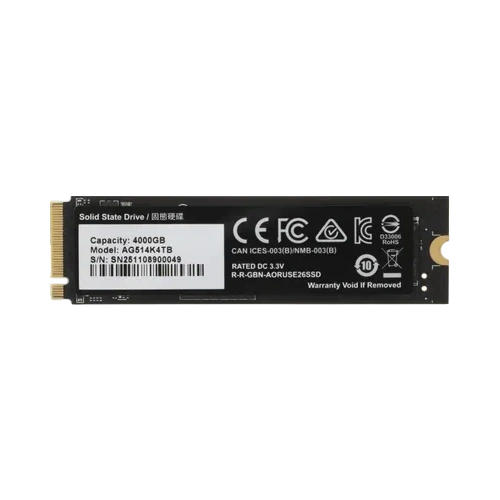 Твердотельный накопитель Gigabyte 4000 Gb AORUS (AG514K4TB) BOX