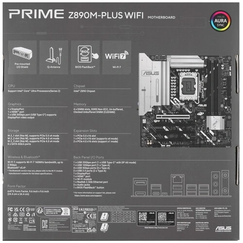 Материнская плата ASUS PRIME Z890M-PLUS WIFI (90MB1J80-M0EAY0)