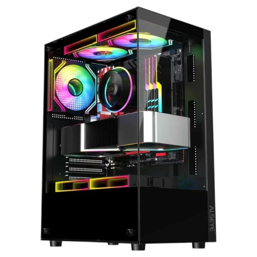 Компьютерный корпус ALSEYE Spider-B (5 fans ARGB) TG Black