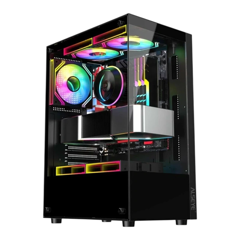 Компьютерный корпус ALSEYE Spider-B (5 fans ARGB) TG Black