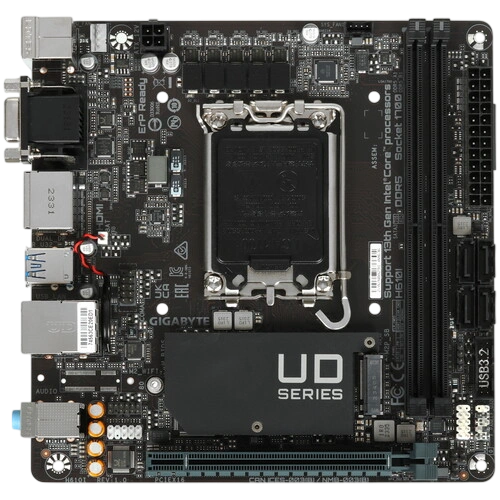 Материнская плата Gigabyte H610I документация, задняя планка