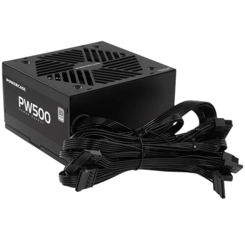 Блок питания Powercase 500W PW500 Black (PS-500W-DC) документация, комплект крепежа