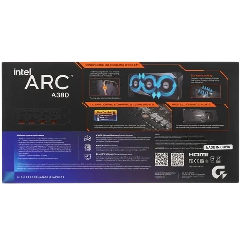 Видеокарта Gigabyte (GV-IA380GAMING OC-6GD) Intel Arc A380 6GB GAMING OC