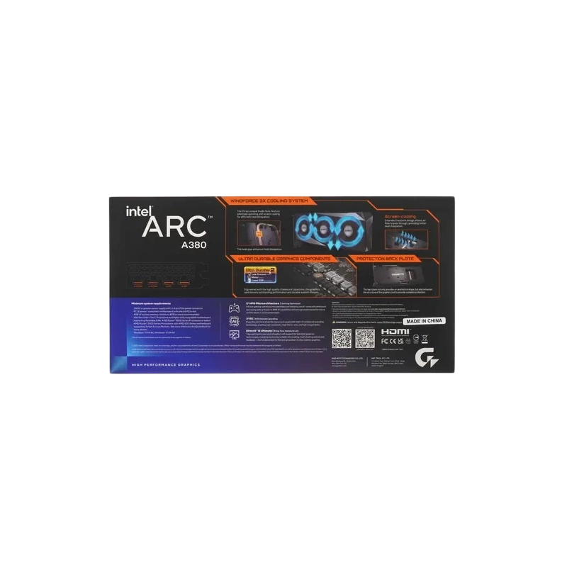 Видеокарта Gigabyte (GV-IA380GAMING OC-6GD) Intel Arc A380 6GB GAMING OC