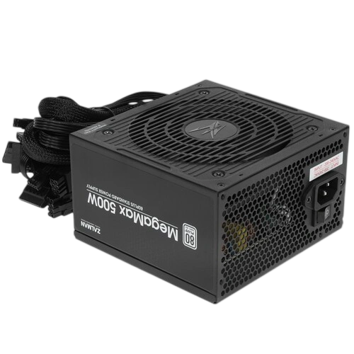Блок питания Zalman 500W MegaMax (ZM500-TXII) документация, кабельные стяжки, комплект крепежа
