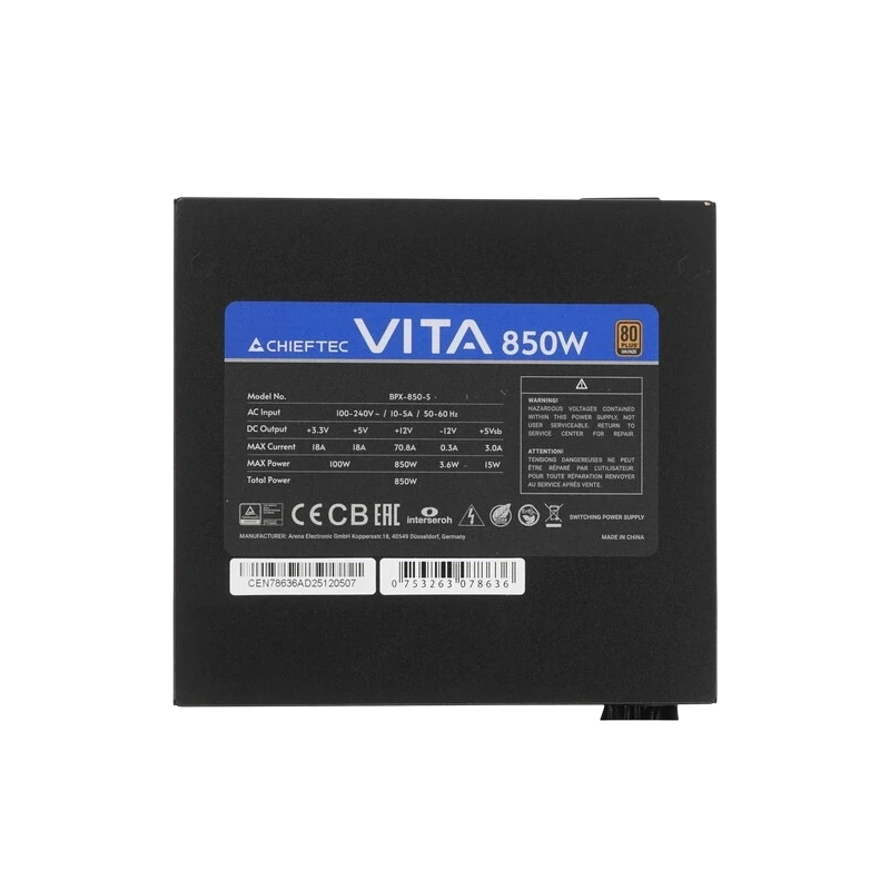 Блок питания Chieftec 850W Vita Black (BPX-850S)