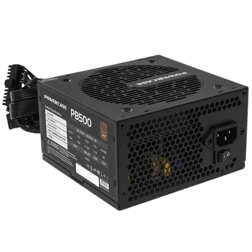 Блок питания Powercase 500W PB500 Black (PS-500B-DC) документация, комплект крепежа