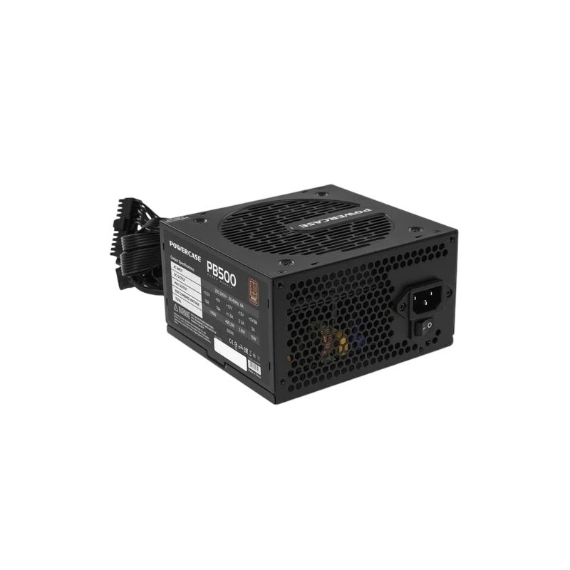 Блок питания Powercase 500W PB500 Black (PS-500B-DC) документация, комплект крепежа