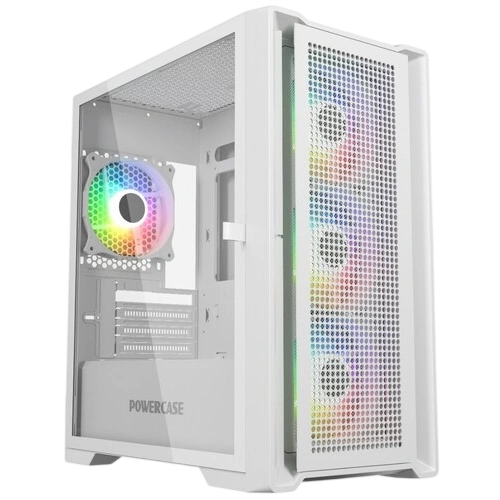 Компьютерный корпус Powercase ALISIO Micro X4W V2 TG ARGB White (CAMCXW-A4)
