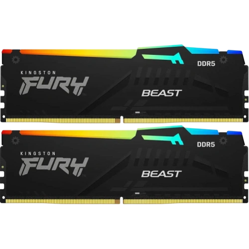 Оперативная память 32 Gb 6400 MHz Kingston FURY Beast RGB Black (KF564C32BBEAK2-32)