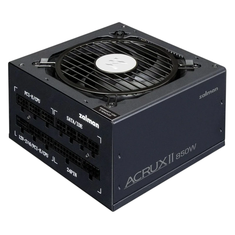 Блок питания Zalman 850W ZM850-ARX2 документация, кабельные стяжки, комплект кабелей, комплект крепежа, сумка для кабелей