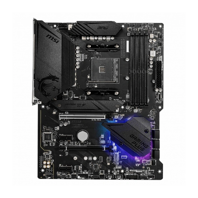 Материнская плата MSI MPG B550 GAMING PLUS 2 x кабель SATA, документация