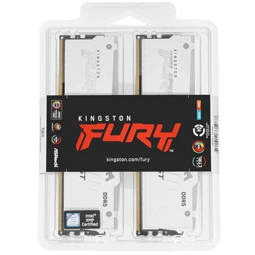 Оперативная память 64 Gb 6000 MHz Kingston FURY Beast RGB White (KF560C40BWAK4-64)