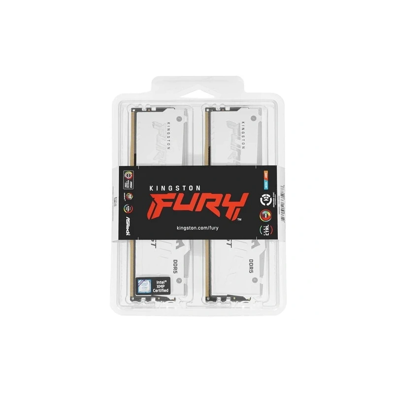 Оперативная память 64 Gb 6000 MHz Kingston FURY Beast RGB White (KF560C40BWAK4-64)