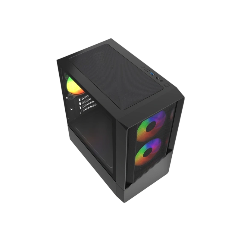 Компьютерный корпус Powercase Mistral Micro A15B FRGB Black (CMMA15B-L3)